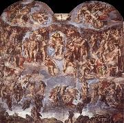 Michelangelo Buonarroti Extreme judgement  Sistine Chapel vastvagg oil painting reproduction